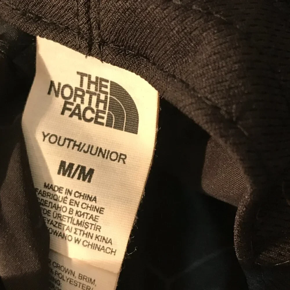 The North Face Youth Junior Boys Bucket Hat Black Gray Geometric Cube Cap